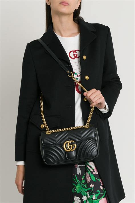 gucci women's gg marmont small shoulder bag|GG Marmont matelassé small bag.